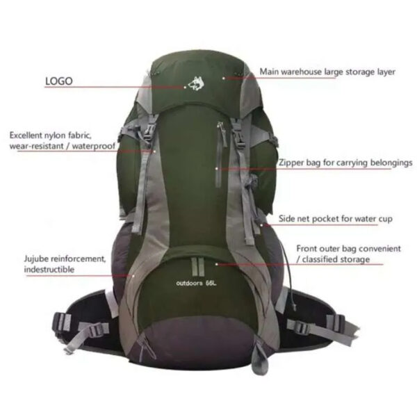 Sewa Tas Carrier 65Lt Upto 70lt - Silver Wolf - Gambar 4