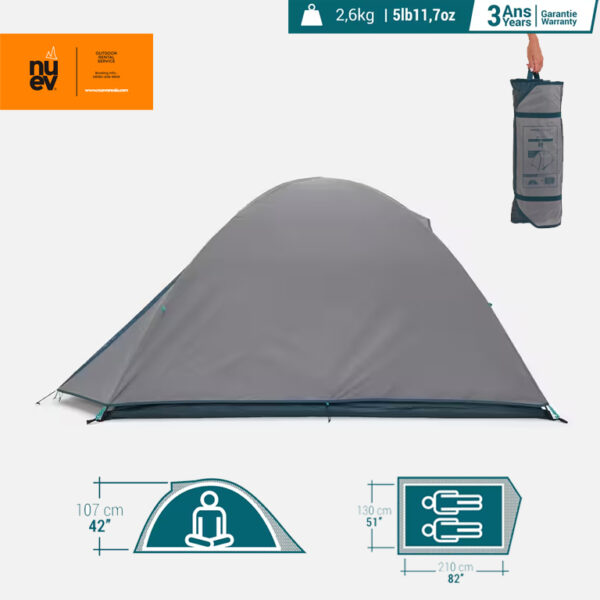 Sewa Tenda Camping Untuk 2 Orang Double Layer - Quechua 2 - Gambar 4